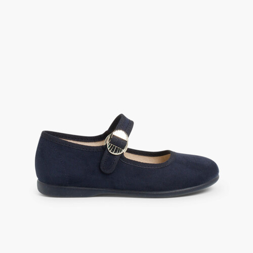 Mary Janes für Mädchen mit japanischer Schnalle Marineblau