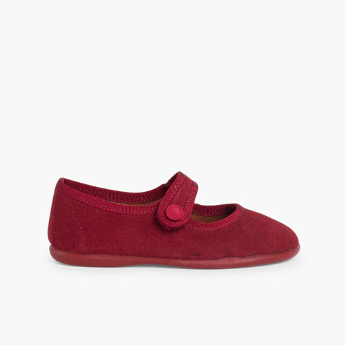 Schuhe mit Riemchen Mädchen aus Wildleder mit Klettverschluss Bordeaux