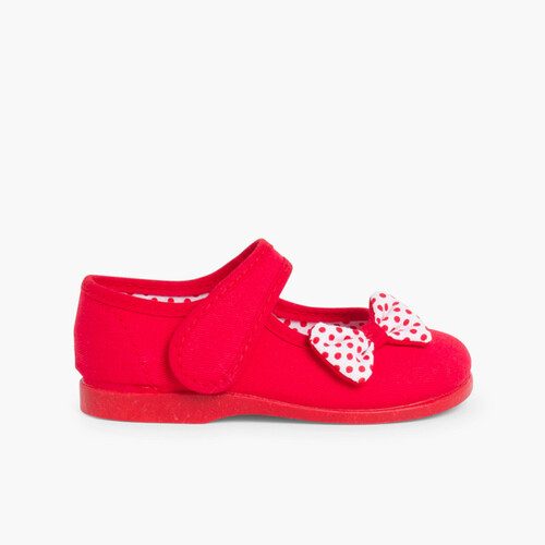 Merceditas de Lona Klebeband mit Tupfen Rot