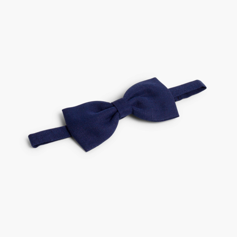 Jungen Fliegen aus Leinen Marineblau