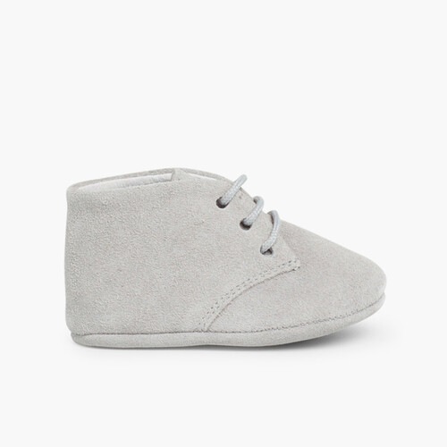 Pisacacas Safari-Stiefel und Schnürsenkel für Babys Grau