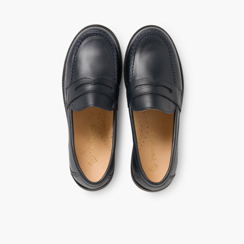 Schulschuhe für Jungen, Mokassins-Stil Marineblau