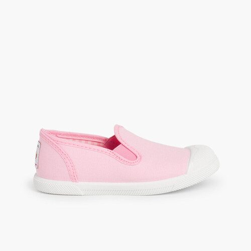 Slip-On-Sneakers aus Canvas mit seitlichen Gummibändern Rosa