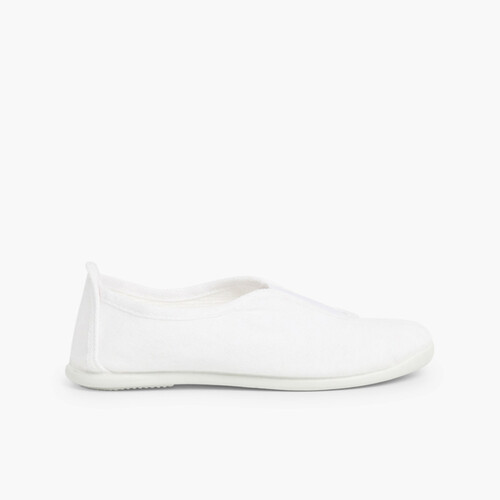 Gymnastik-Stoff-Sportschuhe Weiß