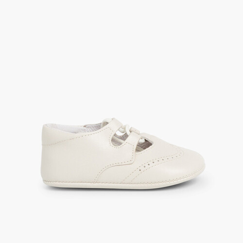 Baby Englische Schuhe aus Leder Beige