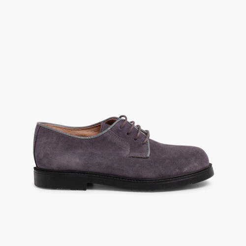 Blucherschuhe aus Wildleder Anthrazit