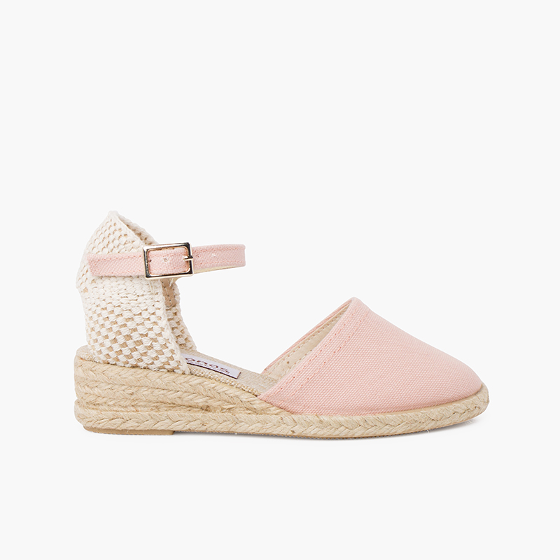 Espadrilles mit Keilabsatz für Mädchen und Frauen mit Schnalle Make-up