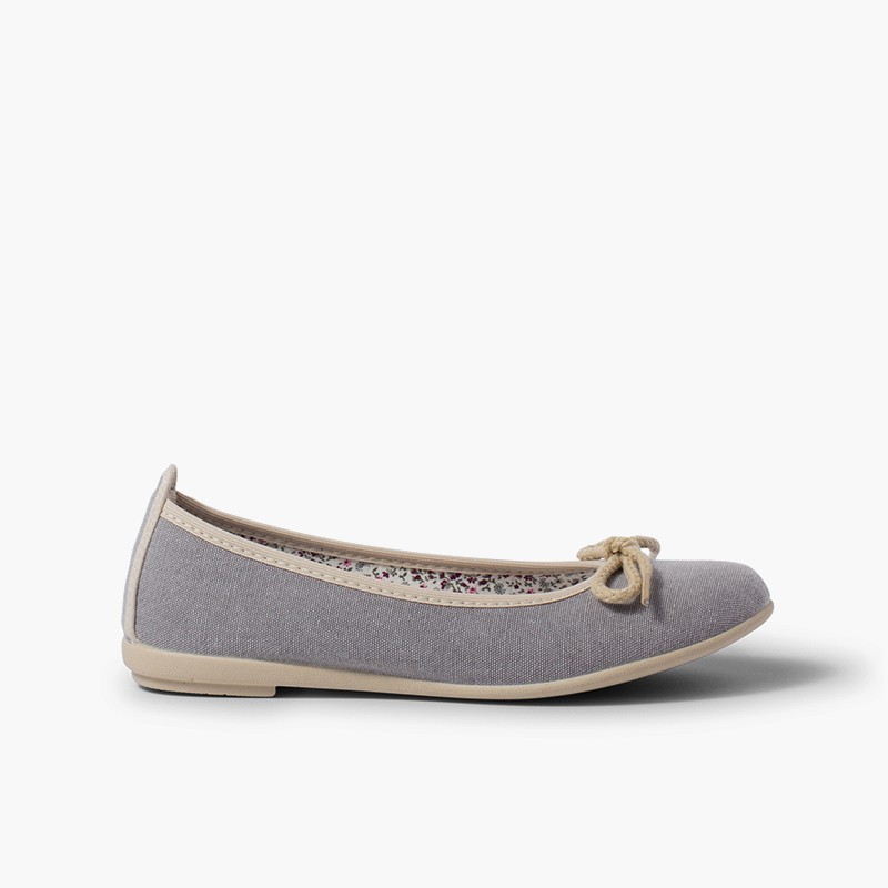 Ballerina-Schleifenband für Mädchen und Damen Grau