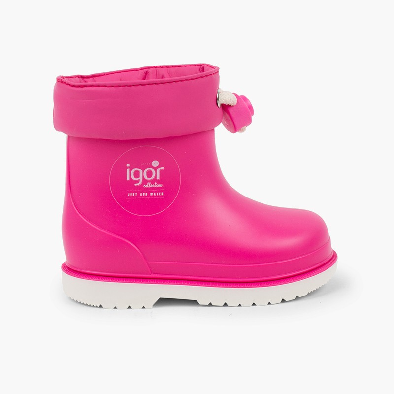 Gummistiefel mit verstellbarem niedrigem Schaft für kleine Kinder Fuchsia