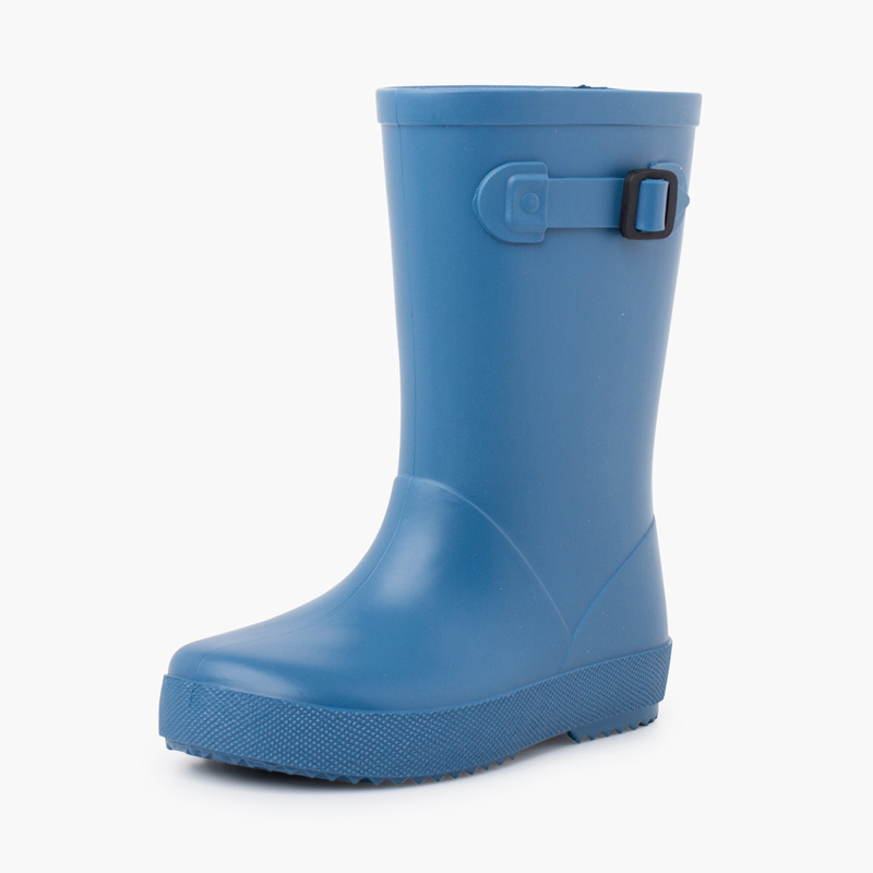 Gummistiefel mit Schnalle in Pastellfarben Blau