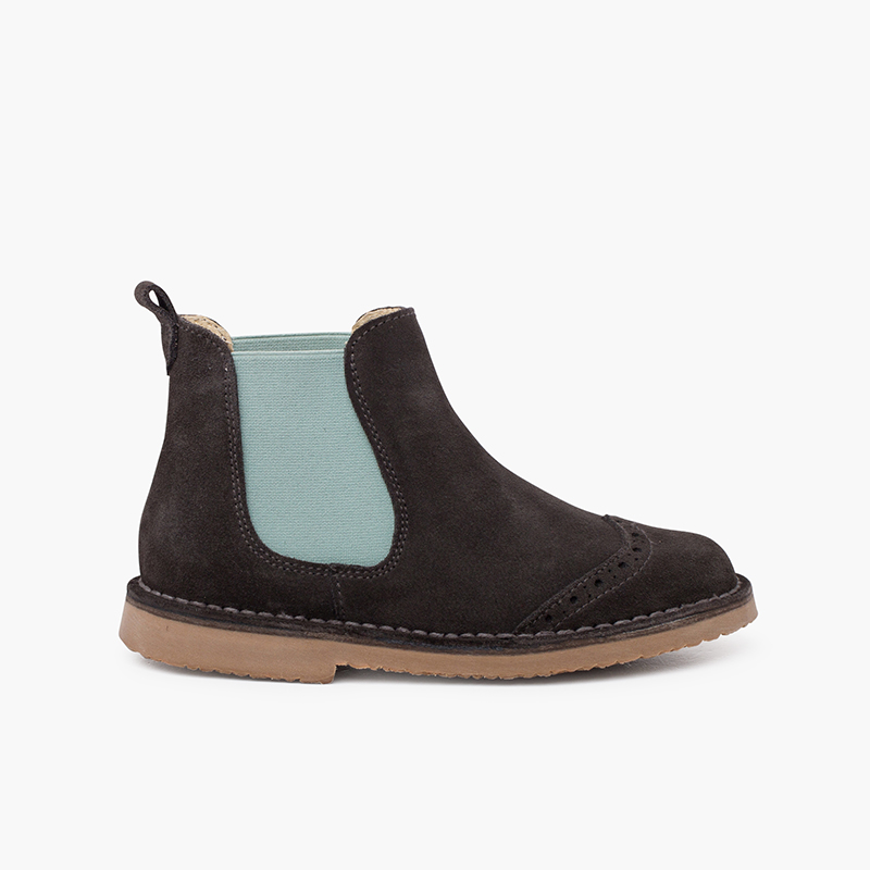 Chelsea Boots mit seitlichem elastischem Einschnitt Grau