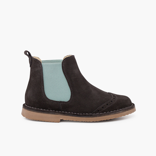 Chelsea Boots mit seitlichem elastischem Einschnitt Grau