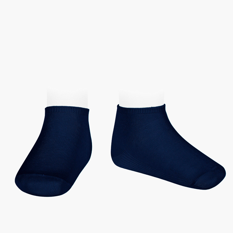 Unsichtbare Winter-Socken aus elastischer Baumwolle Marineblau