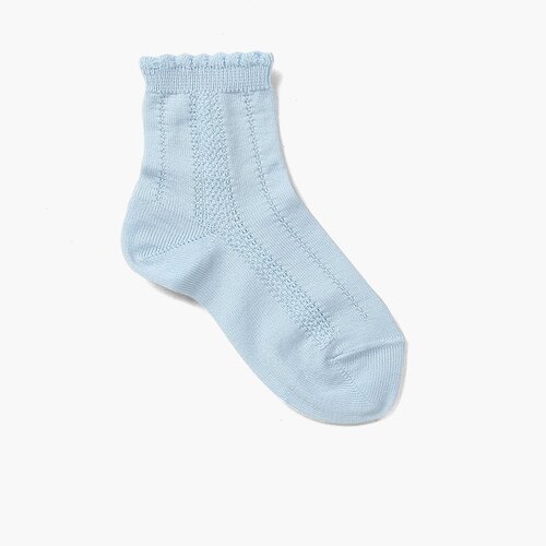 Kurze Lochmuster-Socken Babyblau