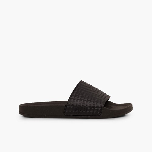 Igor Flipflop mit breitem Riemen, Strandmodell Schwarz