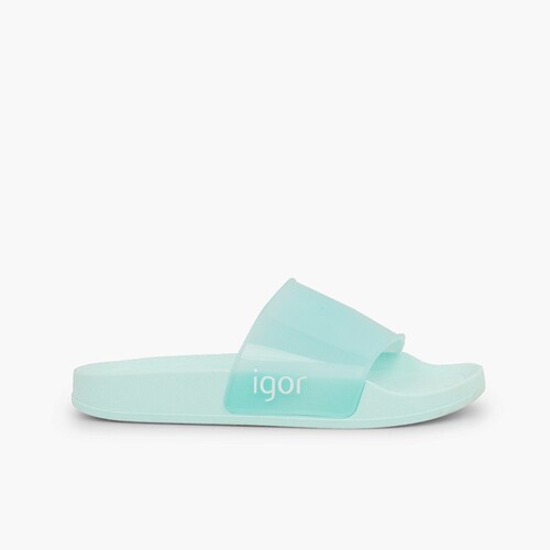 Sandalen breite riemen modell Beach Crystal Aquamarin