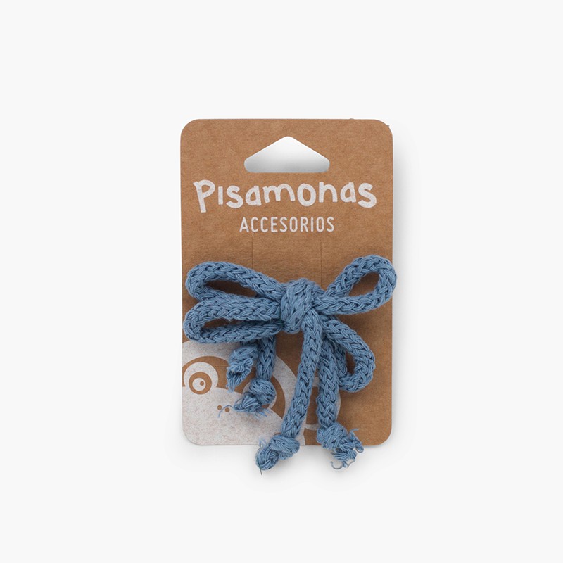 Haargummi mit Schleifen-Bändern Französisch Blau