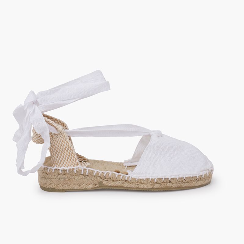 Valencianische Espadrilles für Mädchen, einfarbig