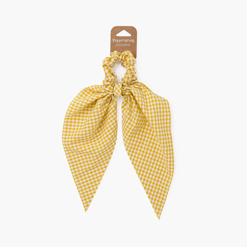 Scrunchie mit Schleifen im Karomuster