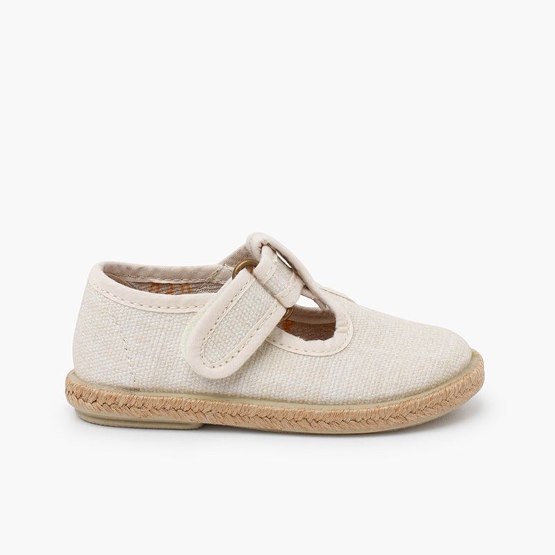 Ökologisch Baumwoll-Schuhe mit Jutesohle