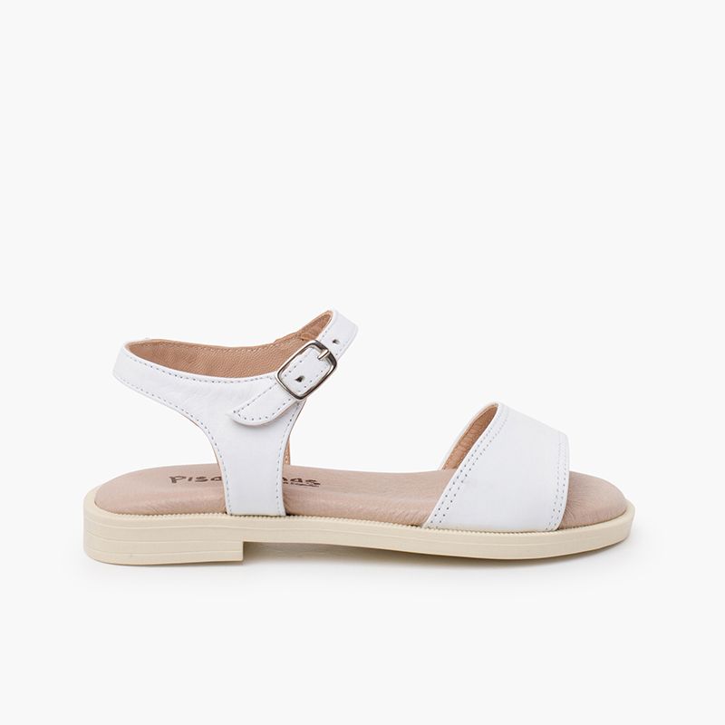 Ledersandalen mit ausgeschnittenem Riemen