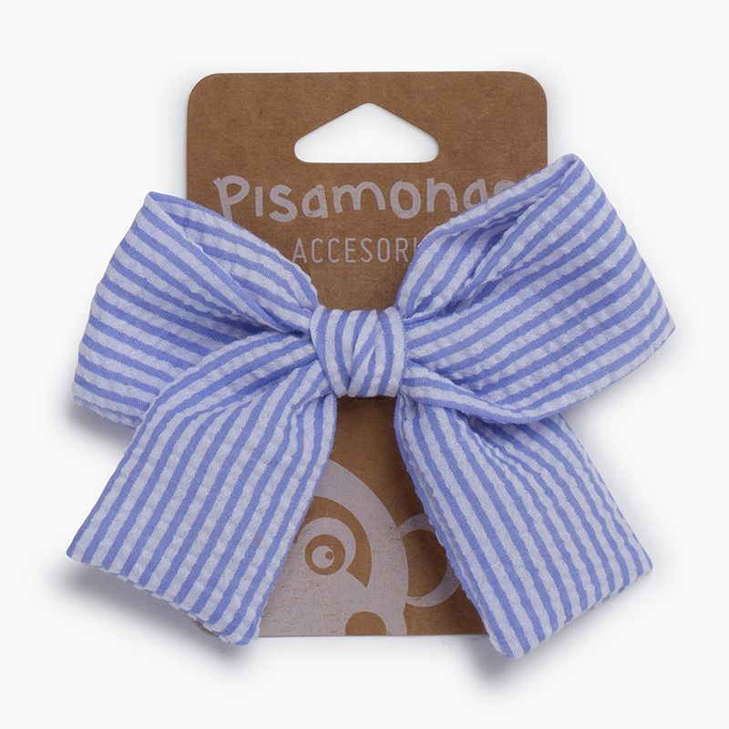 Haarspange mit Schleife und Streifenmuster