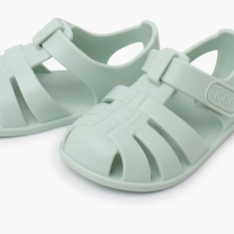 Nemo Jelly-Sandalen mit dünner Sohle und Klettverschluss