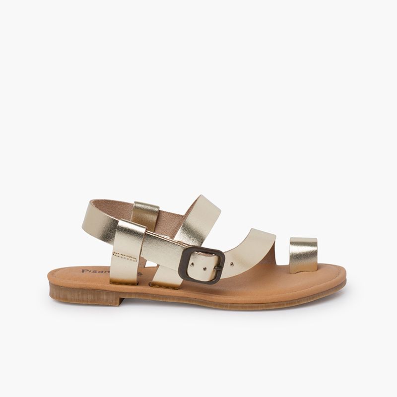 Gladiatorensandalen aus Nappaleder mit Schnalle