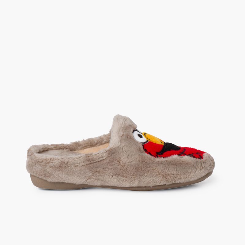 Hausschuhe im Clog-Stil mit Krümelmonster-Motiv gepolsterte Einlegesohle