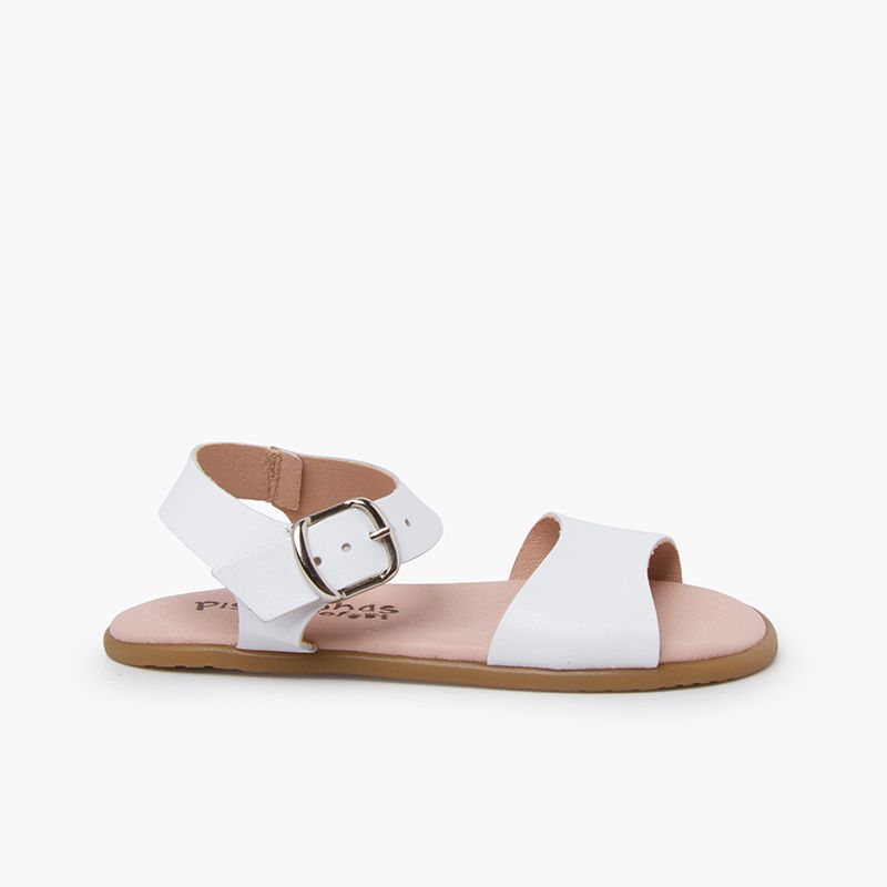 Barefoot-Sandalen in Uni mit Schnalle