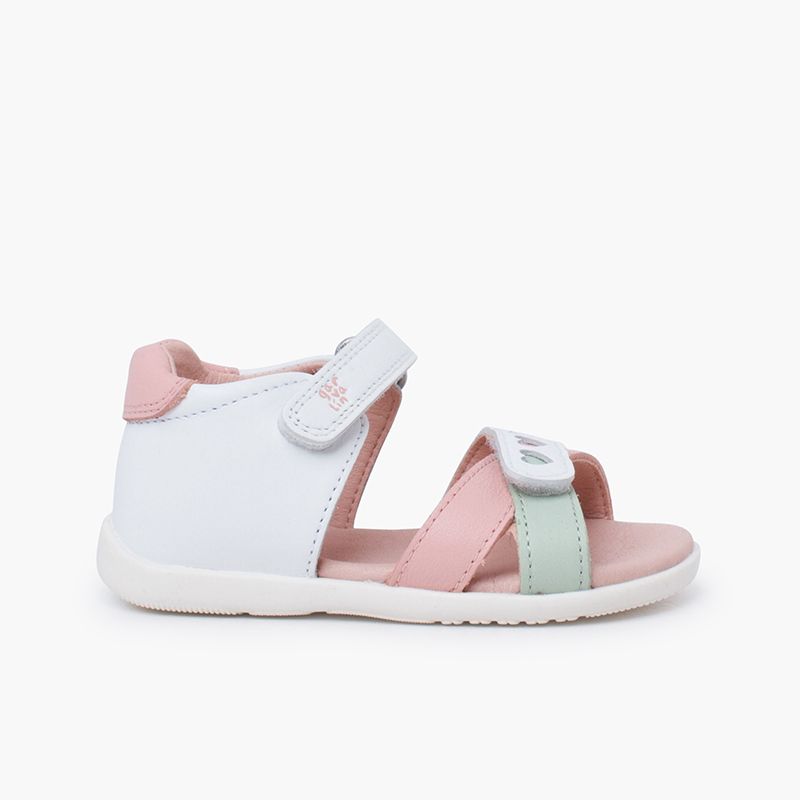 Garvalín Mädchensandalen Erste Schritte Herzen