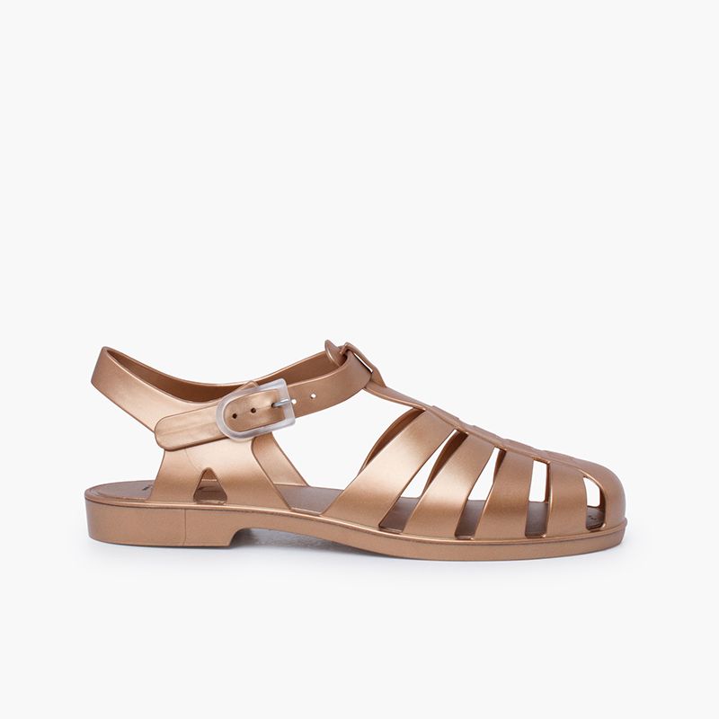 Klassische Biarritz-Metallik-Strandsandalen