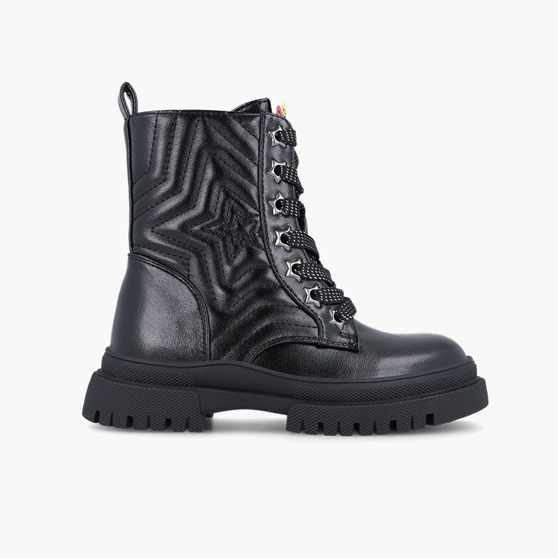Militärstiefel Stern Schnürsenkel Glitter