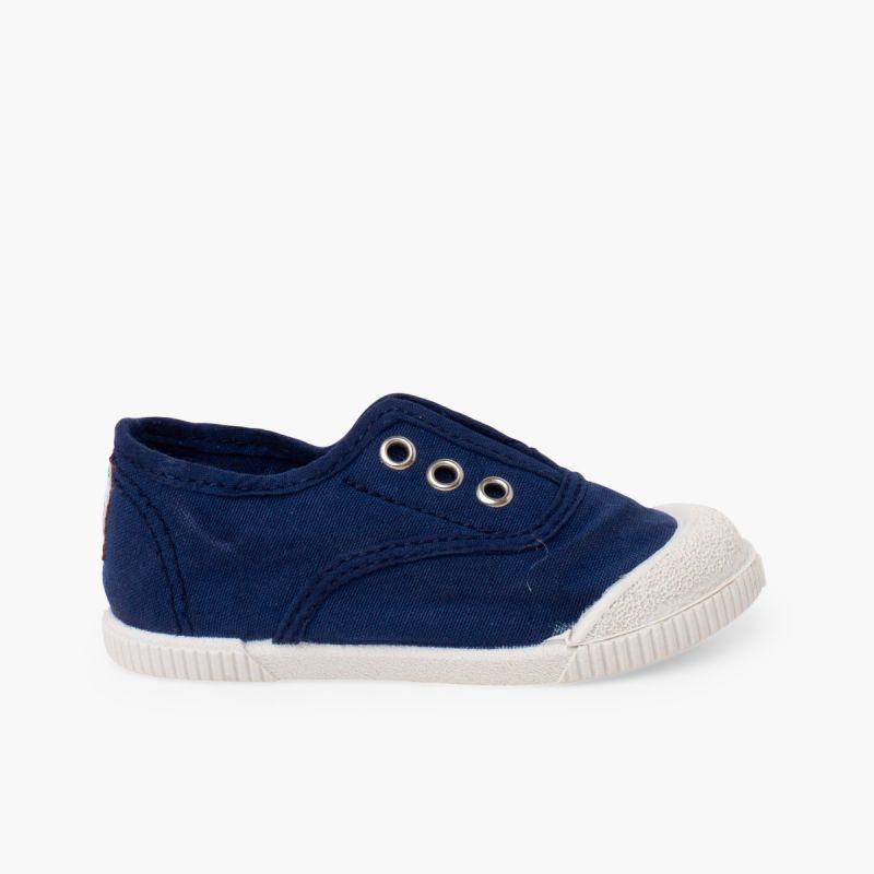 Barfuß-Sneaker Segeltuch ohne Schnürsenkel