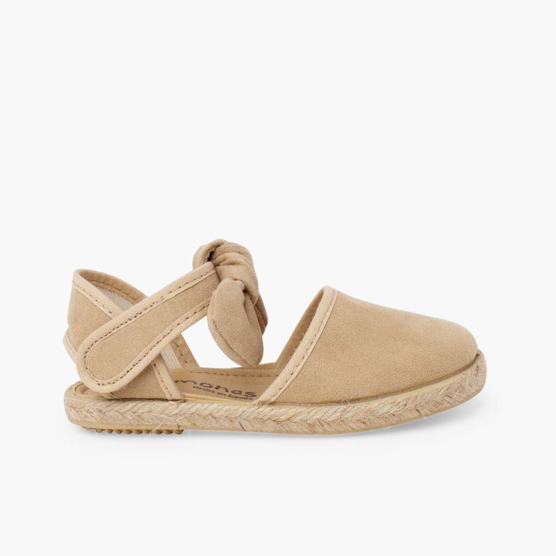 Espadrilles Mädchen Schleife Wildleder-Optik