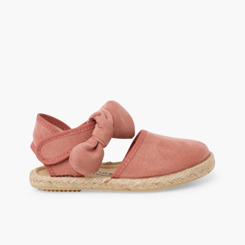 Espadrilles Mädchen Schleife Wildleder-Optik