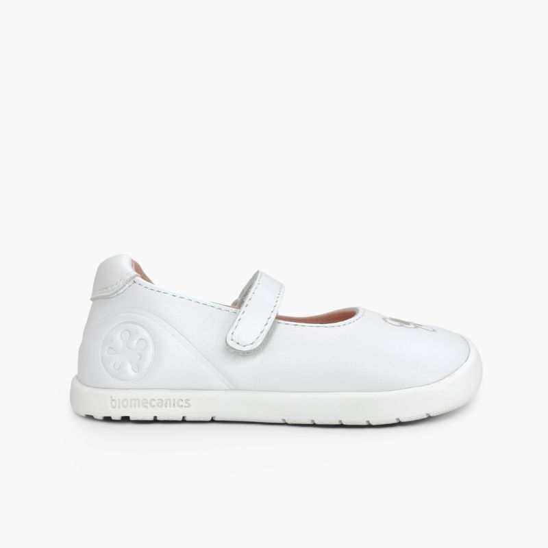 Barefoot-Mary-Janes aus Leder mit Schmetterlingsmotiv