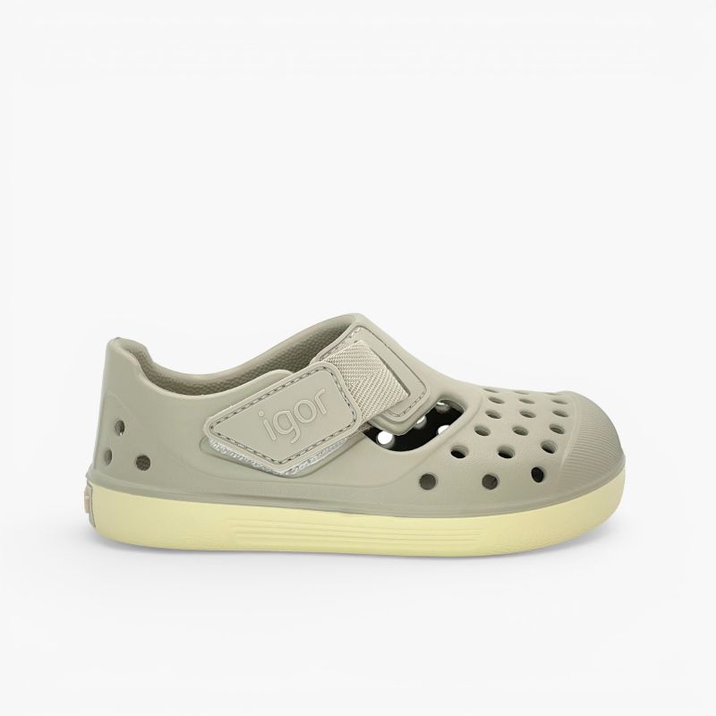 Strandsandalen Clog-Stil barefoot Malibu Sohle Creme