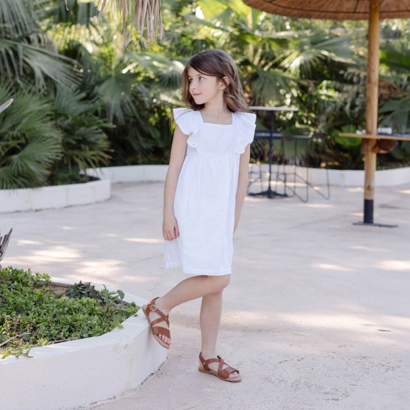 Leder-Sandalen Mädchen gekreuzten Riemen