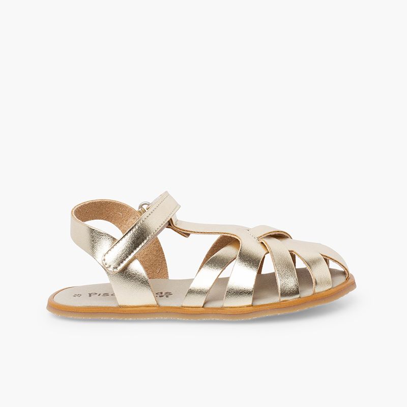Geschlossene Barfußsandalen aus Nappaleder