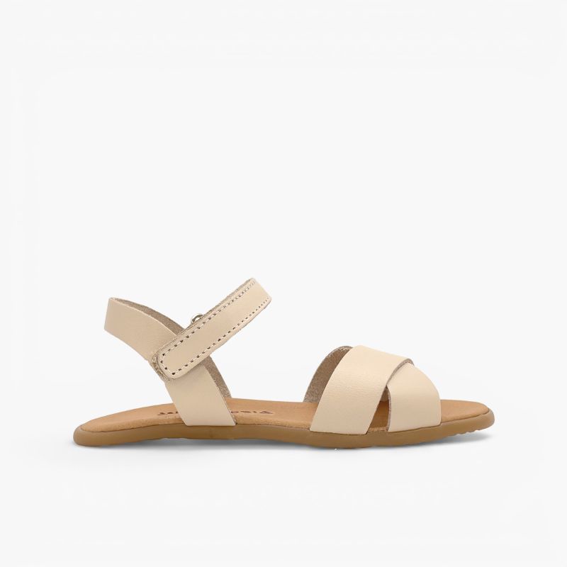 Barefoot-Sandalen gekreuzten Riemen Klettverschluss