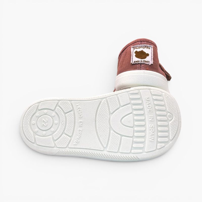 Barfuß-Spangenschuhe gewaschenem Canvas Mädchen