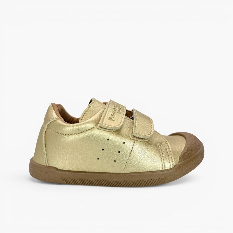 Barefoot-Sneaker in Lederoptik mit Metallic-Finish