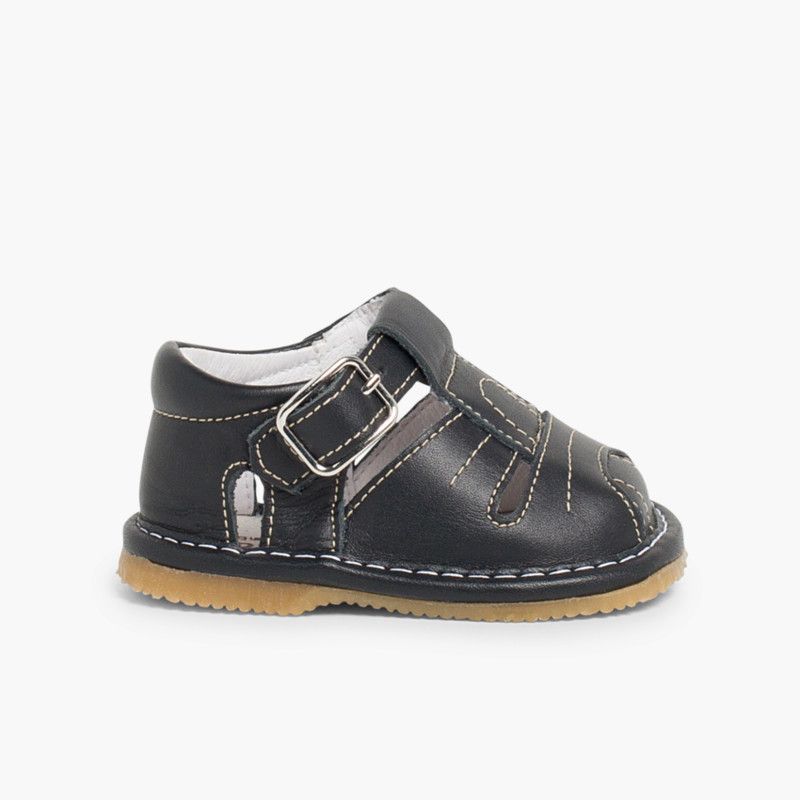 Ledersandalen für Babyjungen