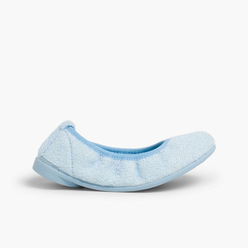 Mädchen Hausschuhe Ballerina aus Frottierstoff
