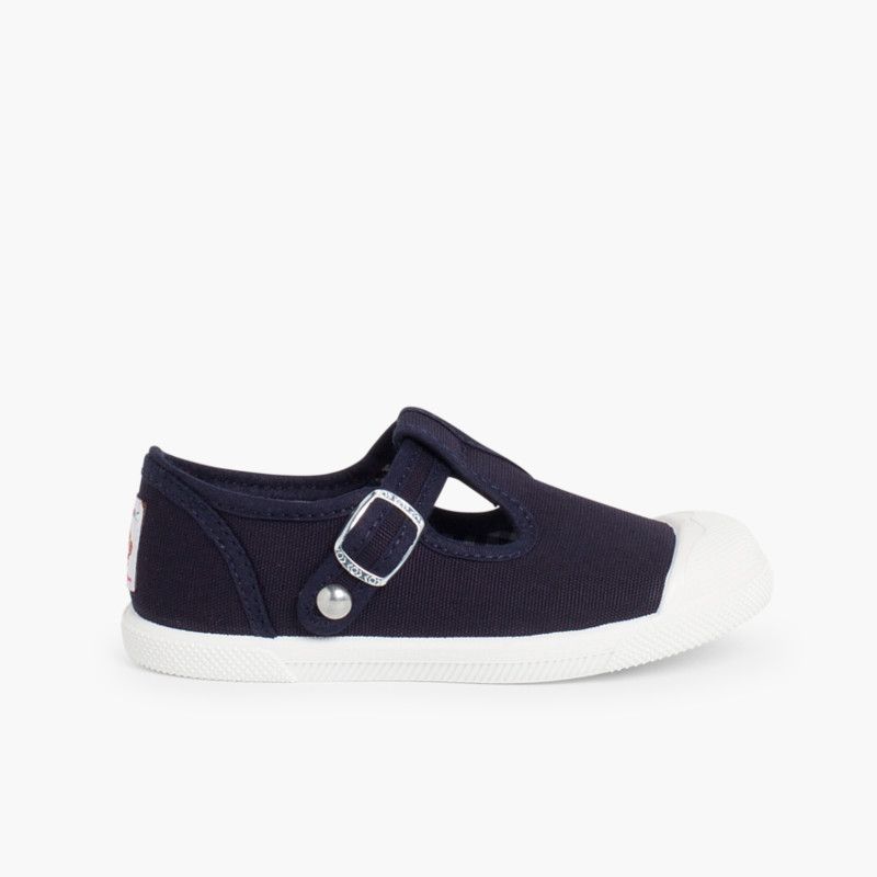 Leinenschuhe für Kinder mit Zehenkappe aus Gummi, im Pepito-Stil