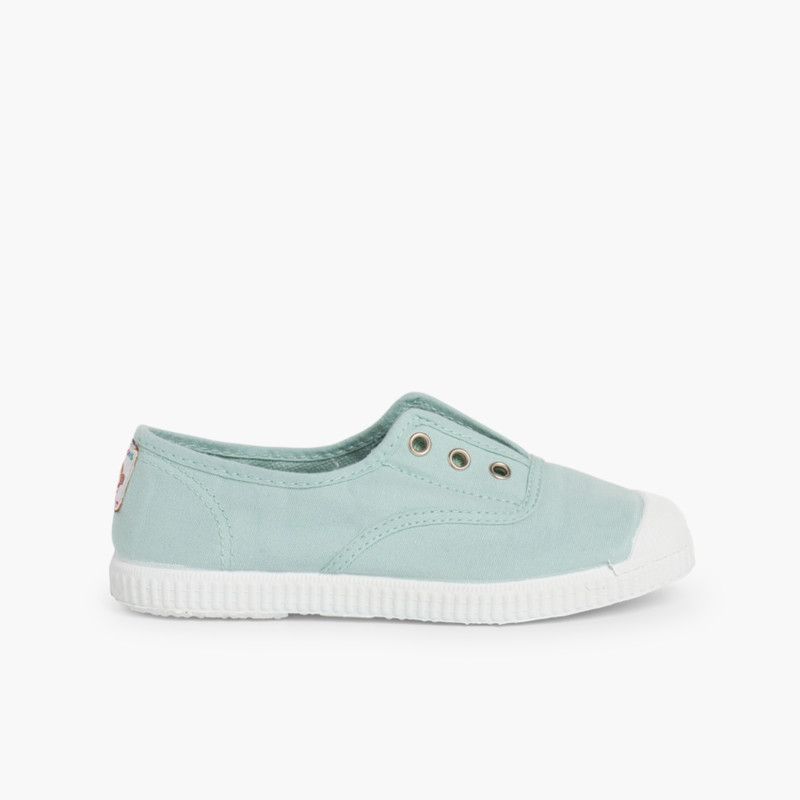 Leinwand-Sneakers ohne Schnürsenkel mit Gummispitze