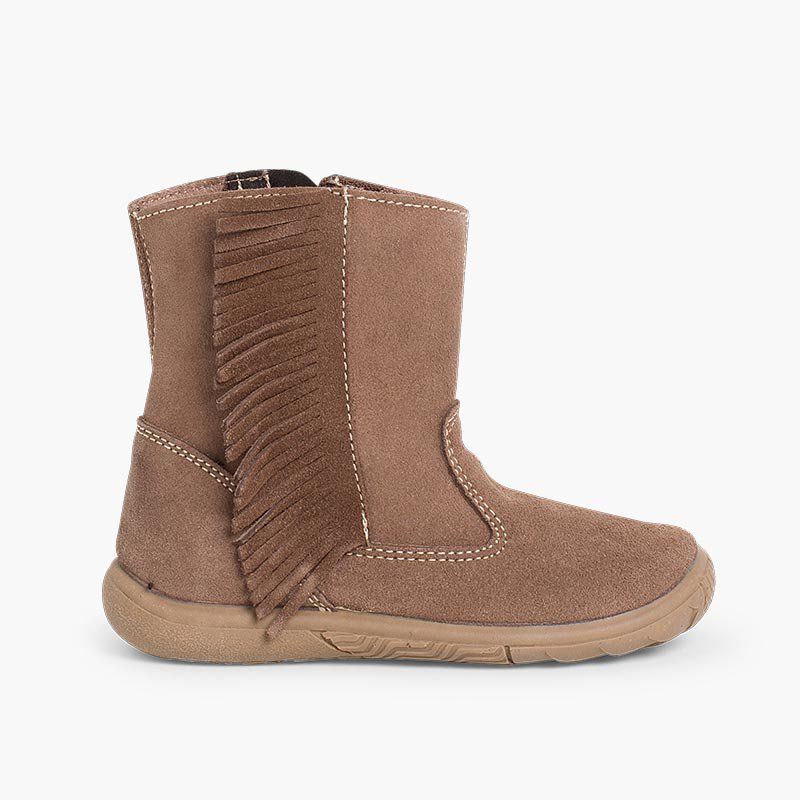Wildlederstiefel mit Fransen für Mädchen