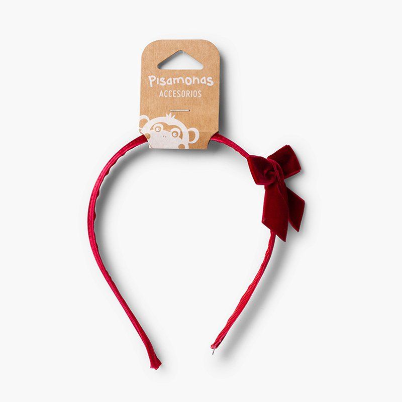 Stirnband aus Samt mit Schleife