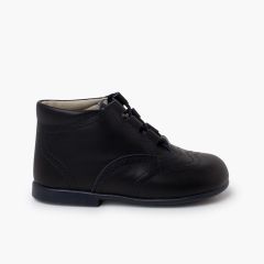 Englische Schuhe / Englische Lederschuhe Stiefel Marineblau